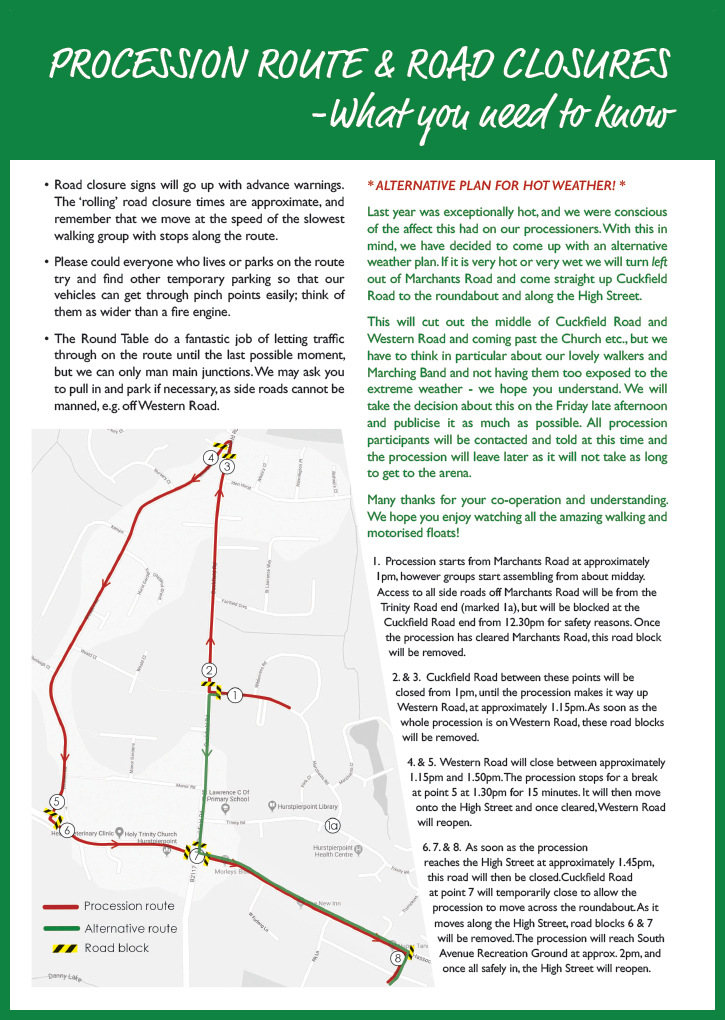 St Lawrence Fair - Procession & Road Closures